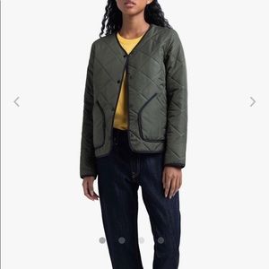 Herschel olive green quilted jacket